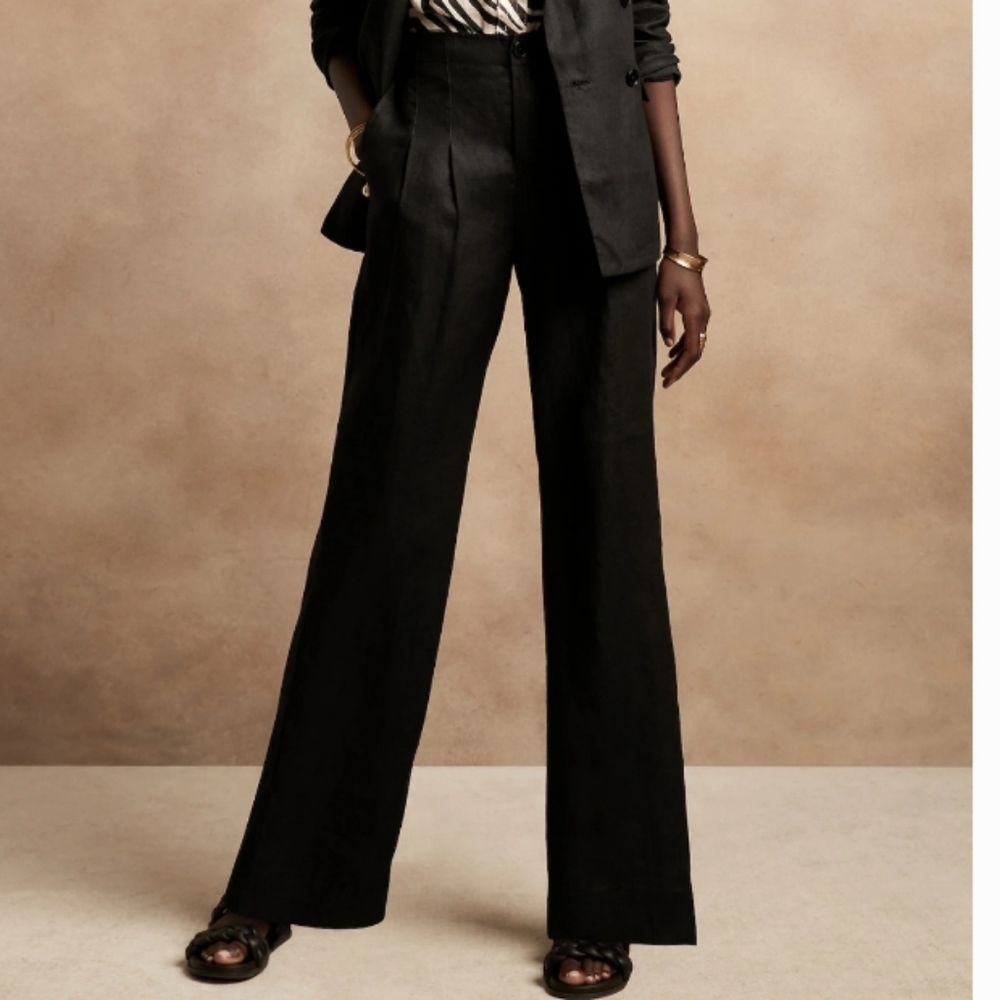 NWT Banana Republic linen wide leg pants
